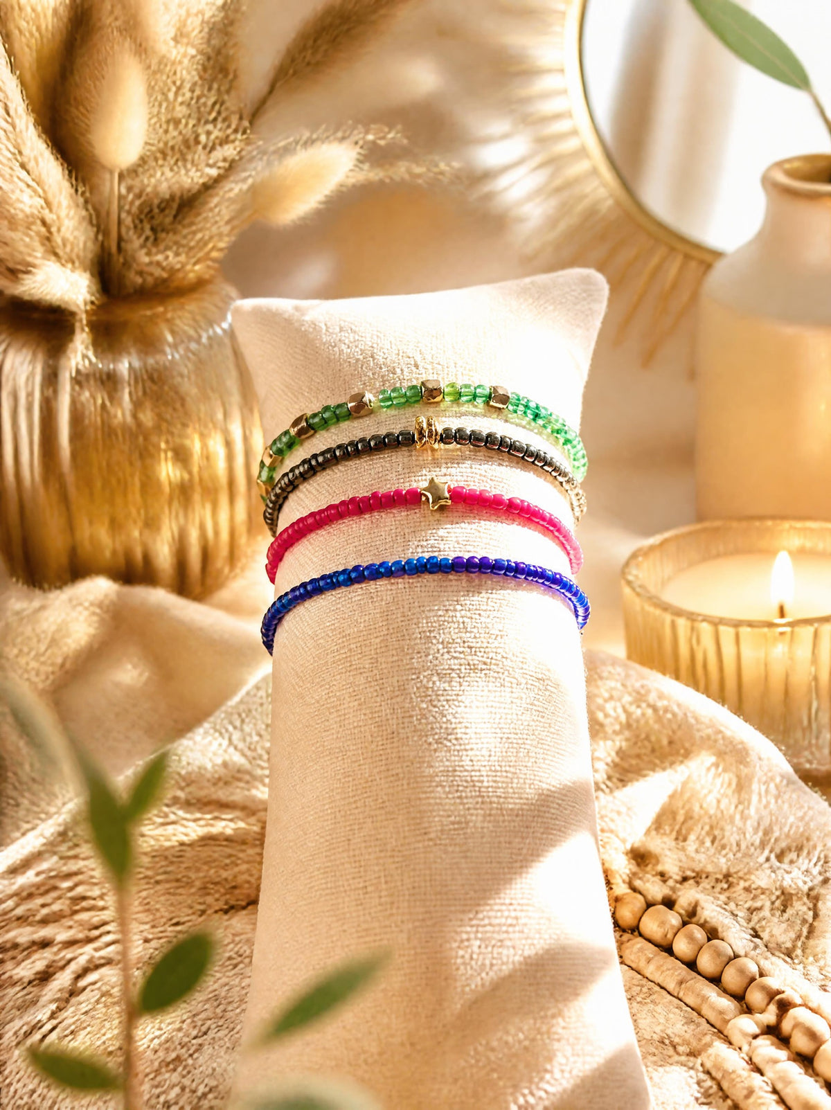 Bracelet en petites perles de couleur